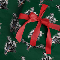 Rockin Abe Abraham Lincoln Playing Electric Guitar Wrapping Paper Roll Patriotic Music Rocker Mashup 4th of July Celebration