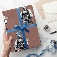 Rockin Abe Abraham Lincoln Playing Electric Guitar Wrapping Paper Roll Patriotic Music Rocker Mashup 4th of July Celebration