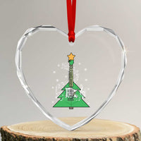 Rockin' Xmas Tree For Guitarist Music Lover Heart Crystal Glass Ornament - Wonder Print Shop