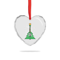 Rockin' Xmas Tree For Guitarist Music Lover Heart Crystal Glass Ornament - Wonder Print Shop
