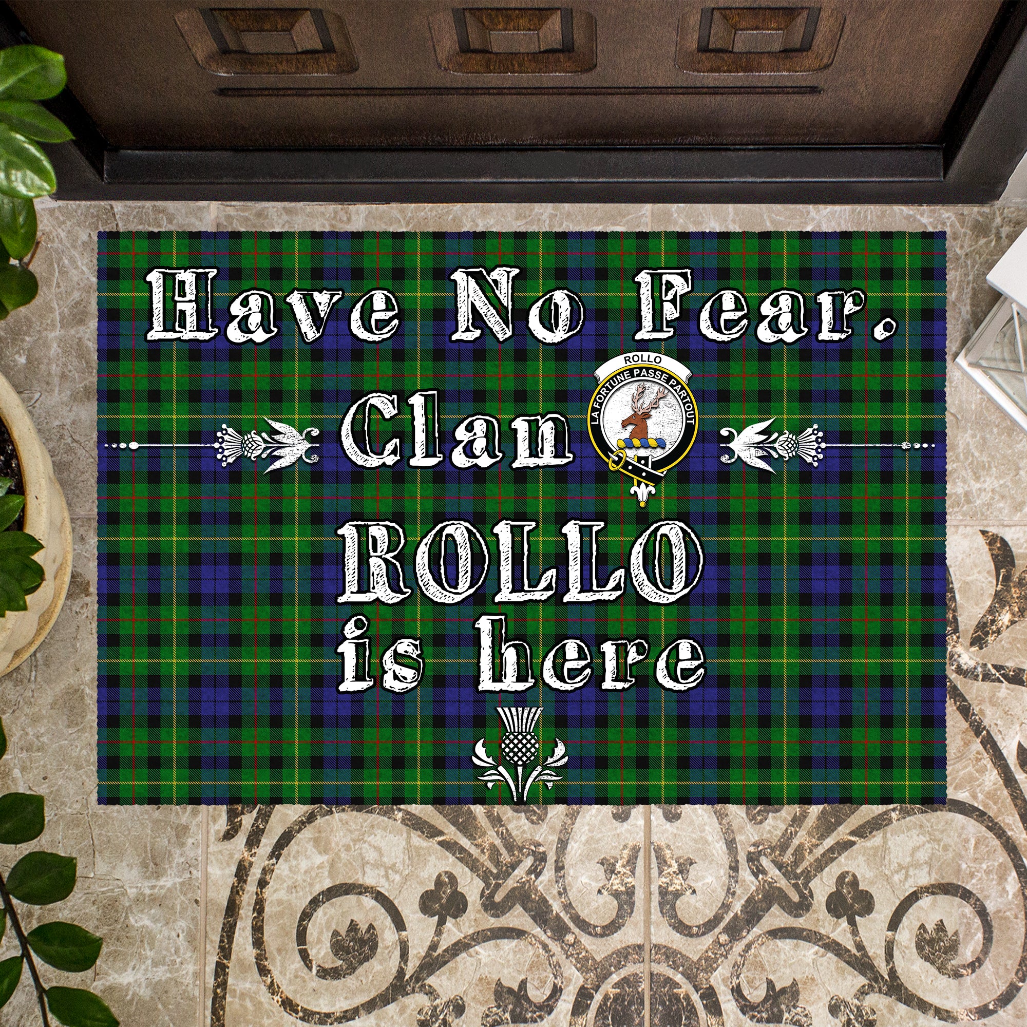 rollo-clan-tartan-door-mat-family-crest-have-no-fear-tartan-door-mat