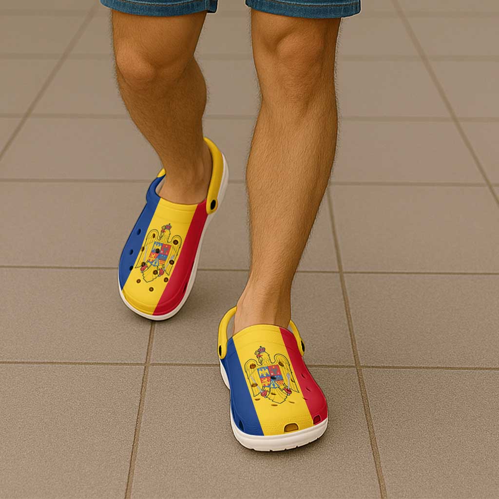 Romania Clogs Shoes Flag Color Inspiration - Wonder Print Shop