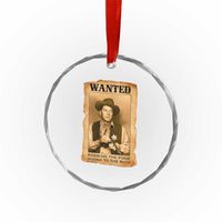 Ronald Reagan Cowboy Retro American President Crystal Glass Ornament Robbing The Poor GIving To Te Rich