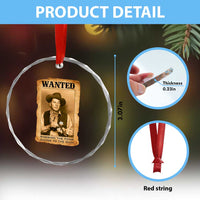 Ronald Reagan Cowboy Retro American President Crystal Glass Ornament Robbing The Poor GIving To Te Rich