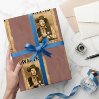 Ronald Reagan Cowboy Retro American President Wrapping Paper Roll Robbing The Poor GIving To Te Rich
