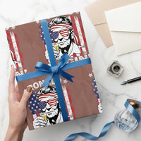 Ronald Reagan Wrapping Paper Roll 4th of July America Flag Beer