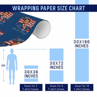 Ronald Regan Patriotic American Flag President Wrapping Paper Roll