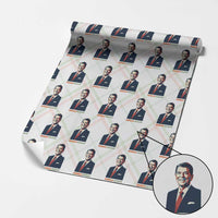 Ronald Regan Wrapping Paper Roll American Flag US President