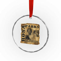 Rosa Parks Change The World Quote Crystal Glass Ornament Black Women Leader