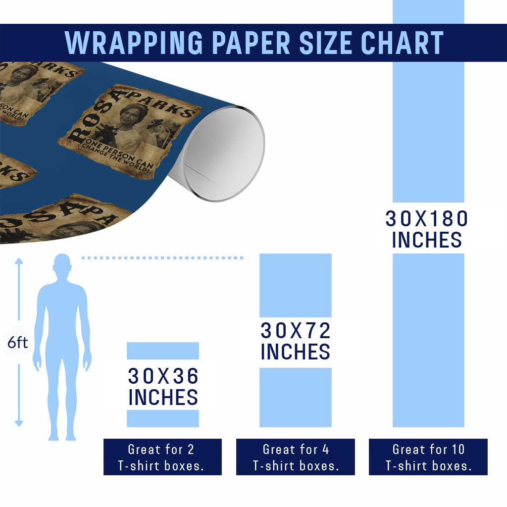 Rosa Parks Change The World Quote Wrapping Paper Roll Black Women Leader