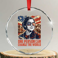 Rosa Parks Civil Rights Legacy Crystal Glass Ornament One Person Can Change The World
