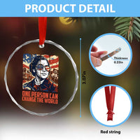 Rosa Parks Civil Rights Legacy Crystal Glass Ornament One Person Can Change The World