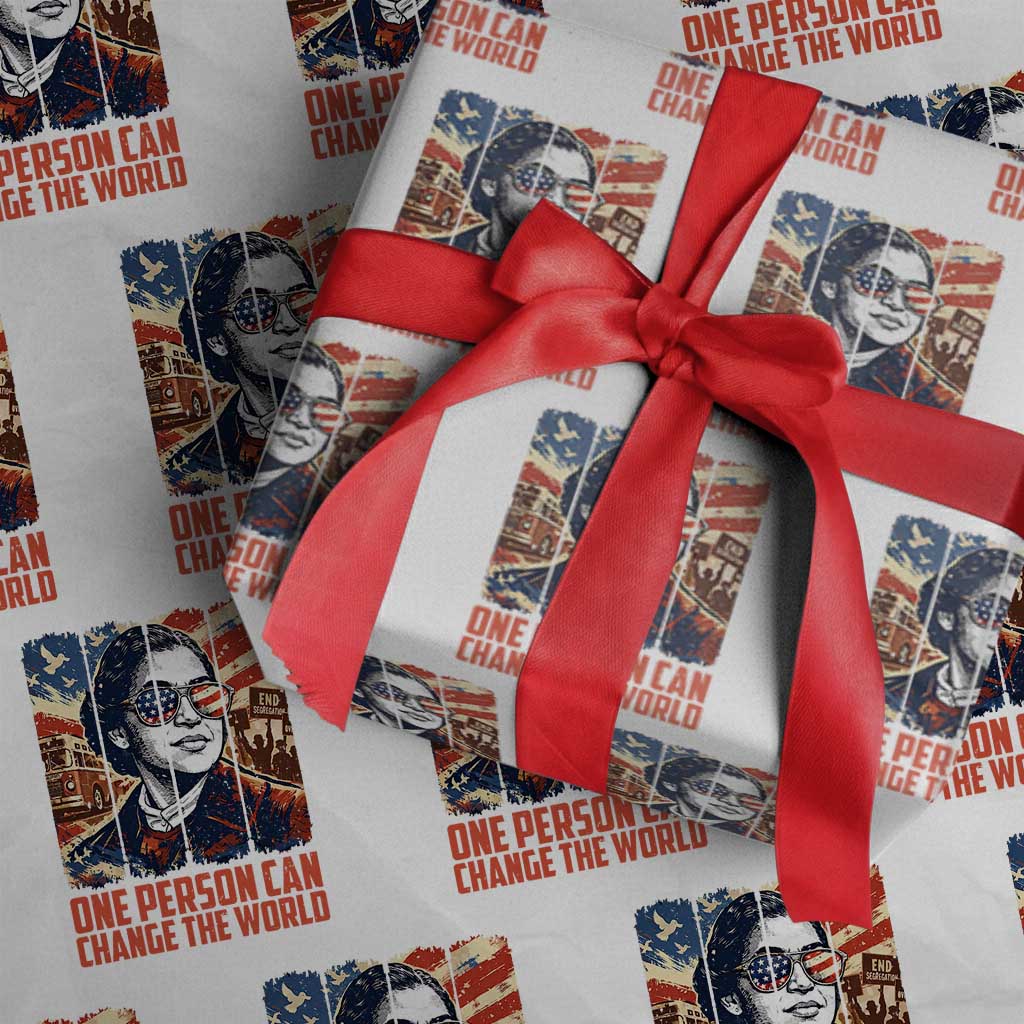 Rosa Parks Civil Rights Legacy Wrapping Paper Roll One Person Can Change The World