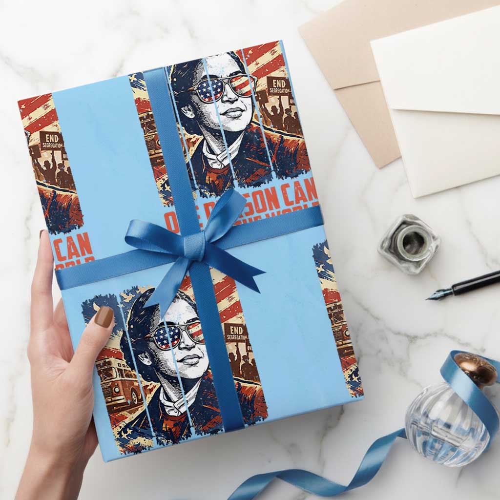 Rosa Parks Civil Rights Legacy Wrapping Paper Roll One Person Can Change The World
