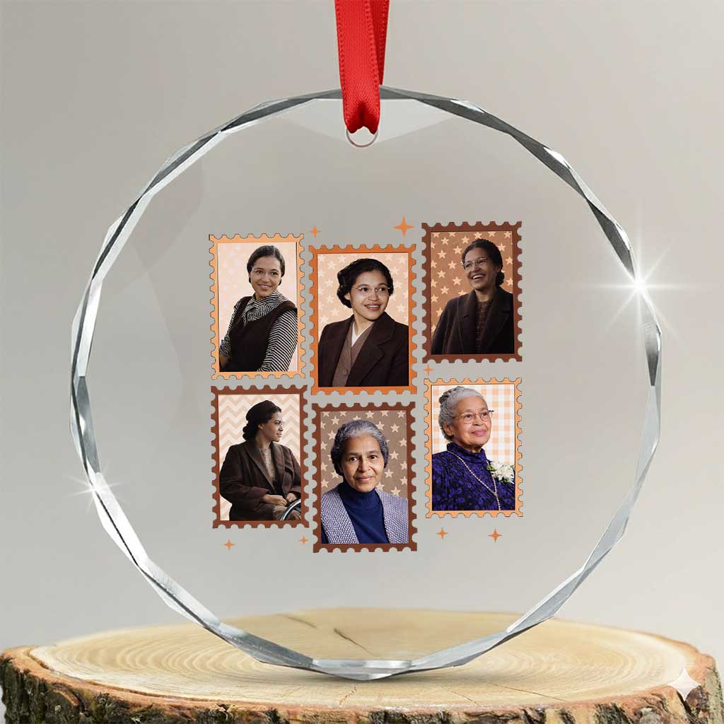 Rosa Parks Crystal Glass Ornament African American Civil Rights Legacy