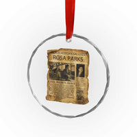 Rosa Parks Crystal Glass Ornament Female Empowerment History Gift