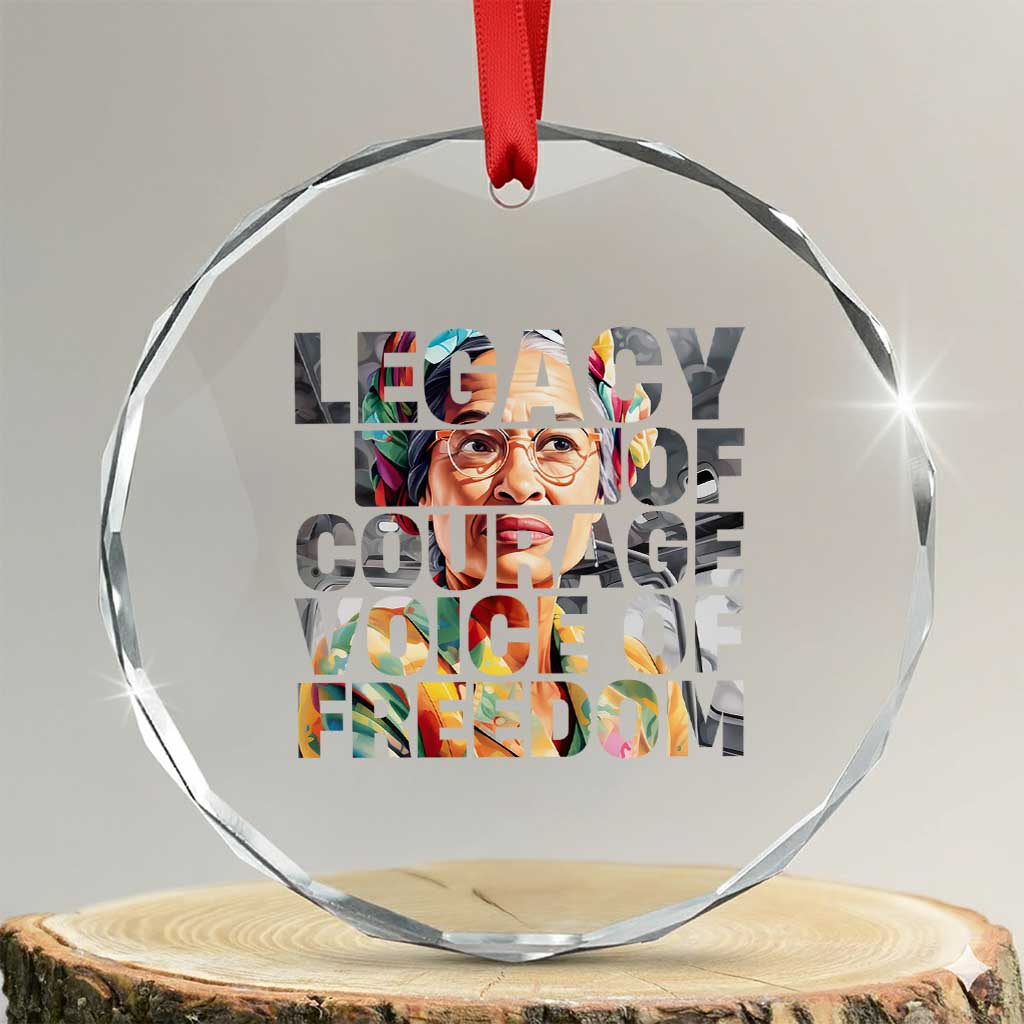 Rosa Parks Crystal Glass Ornament Legacy Of Courage Voice Of Freedom