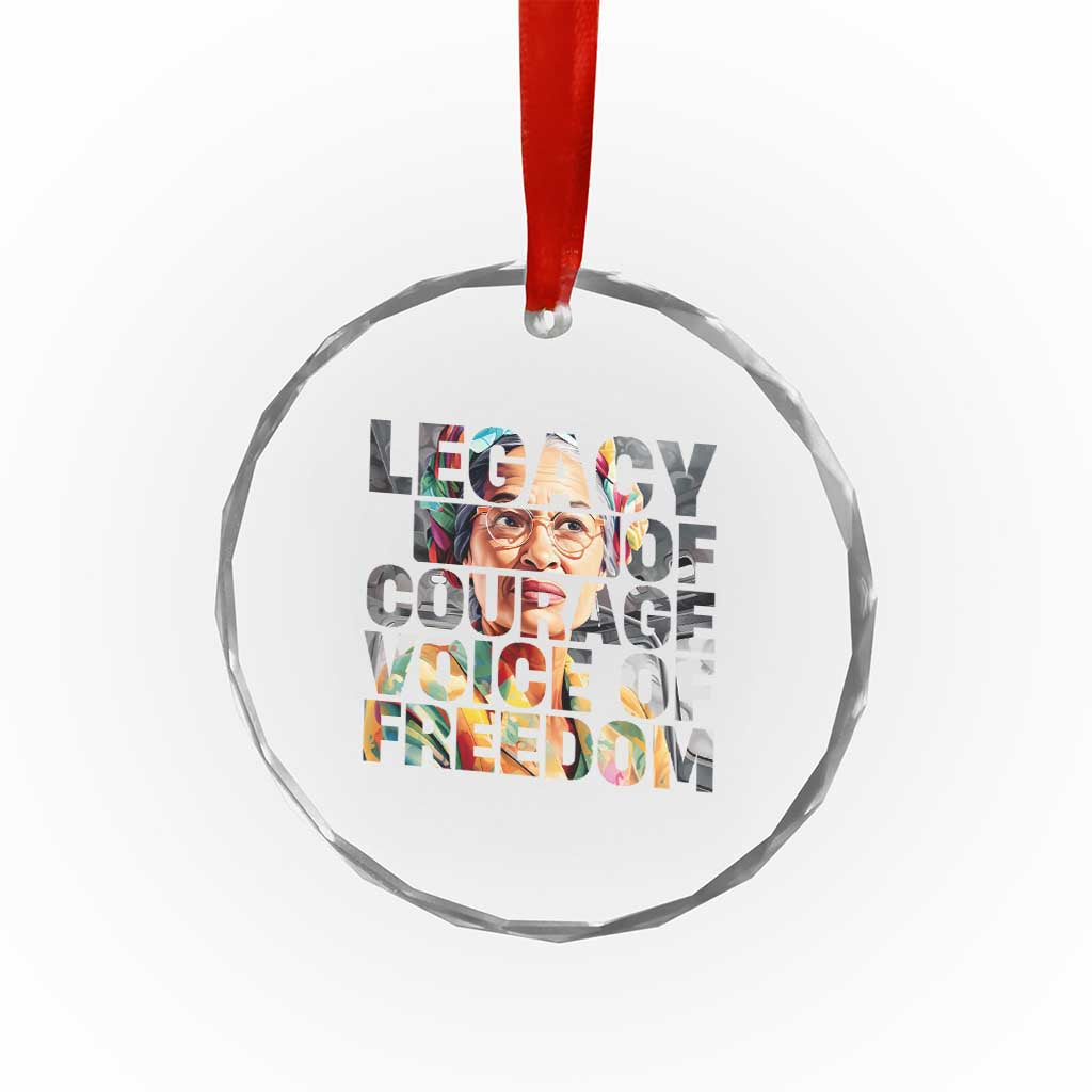 Rosa Parks Crystal Glass Ornament Legacy Of Courage Voice Of Freedom