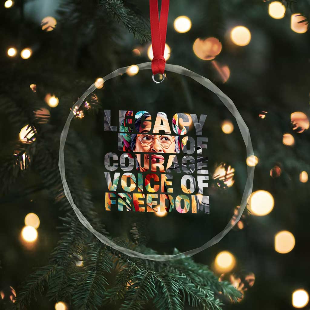 Rosa Parks Crystal Glass Ornament Legacy Of Courage Voice Of Freedom