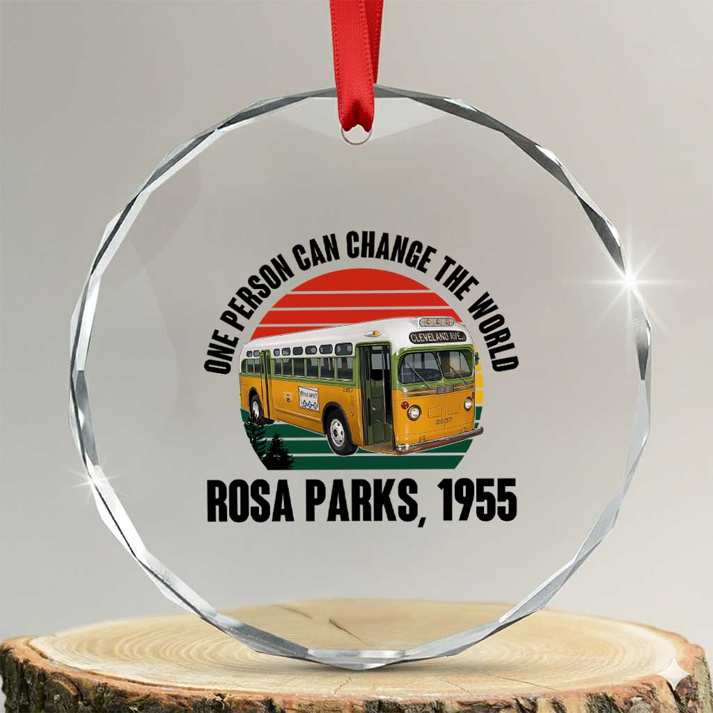 Rosa Parks Crystal Glass Ornament One Person Can Change The World - Wonder Print Shop