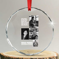Rosa Parks Crystal Glass Ornament Strong Black Woman Leader