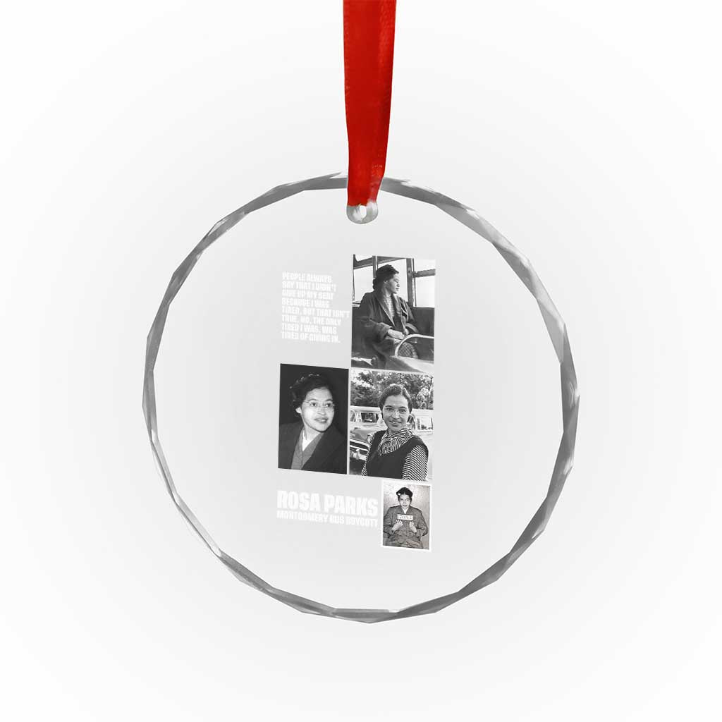 Rosa Parks Crystal Glass Ornament Strong Black Woman Leader