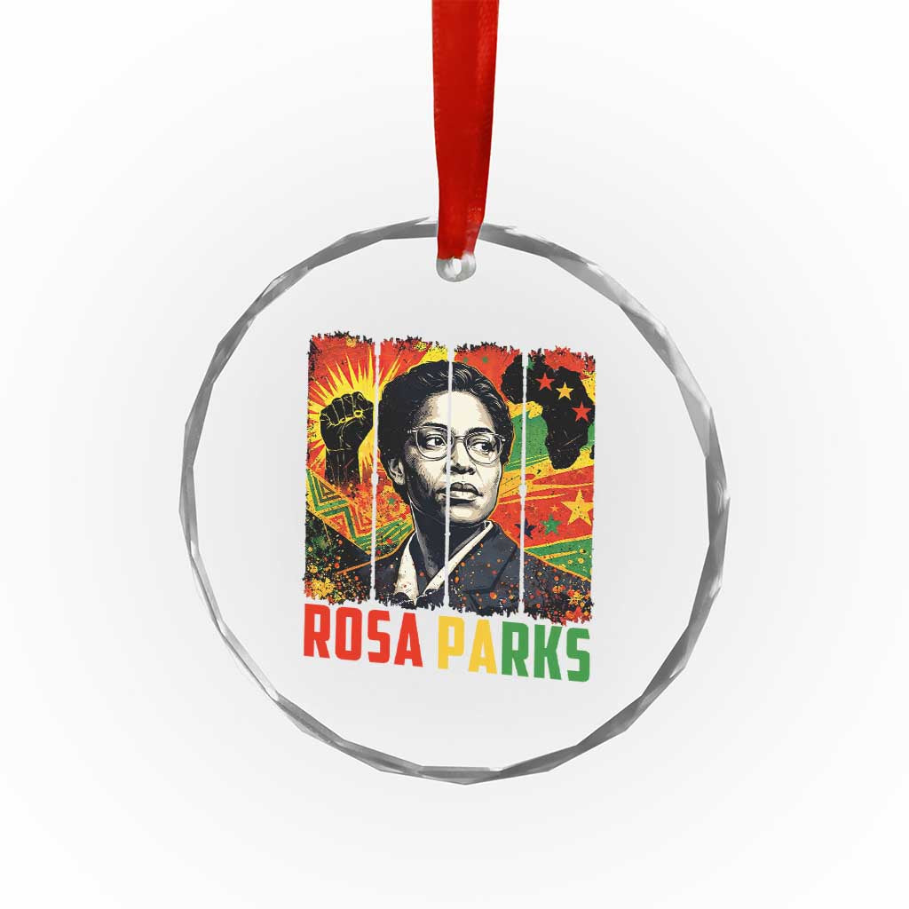 Rosa Parks Crystal Glass Ornament Strong Black Women Pride