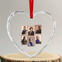 Rosa Parks Heart Crystal Glass Ornament African American Civil Rights Legacy