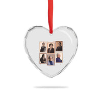 Rosa Parks Heart Crystal Glass Ornament African American Civil Rights Legacy
