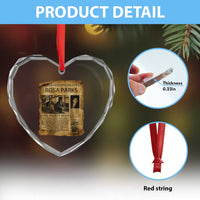 Rosa Parks Heart Crystal Glass Ornament Female Empowerment History Gift