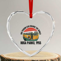 Rosa Parks Heart Crystal Glass Ornament One Person Can Change The World - Wonder Print Shop