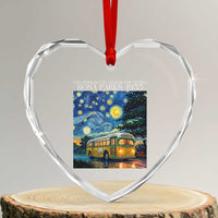 Rosa Parks Heart Crystal Glass Ornament Starry Night Van Gogh Black History African - Wonder Print Shop