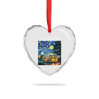 Rosa Parks Heart Crystal Glass Ornament Starry Night Van Gogh Black History African - Wonder Print Shop