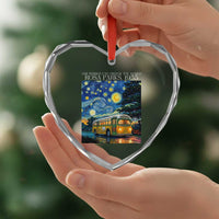 Rosa Parks Heart Crystal Glass Ornament Starry Night Van Gogh Black History African - Wonder Print Shop