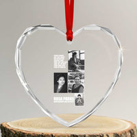 Rosa Parks Heart Crystal Glass Ornament Strong Black Woman Leader