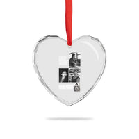 Rosa Parks Heart Crystal Glass Ornament Strong Black Woman Leader