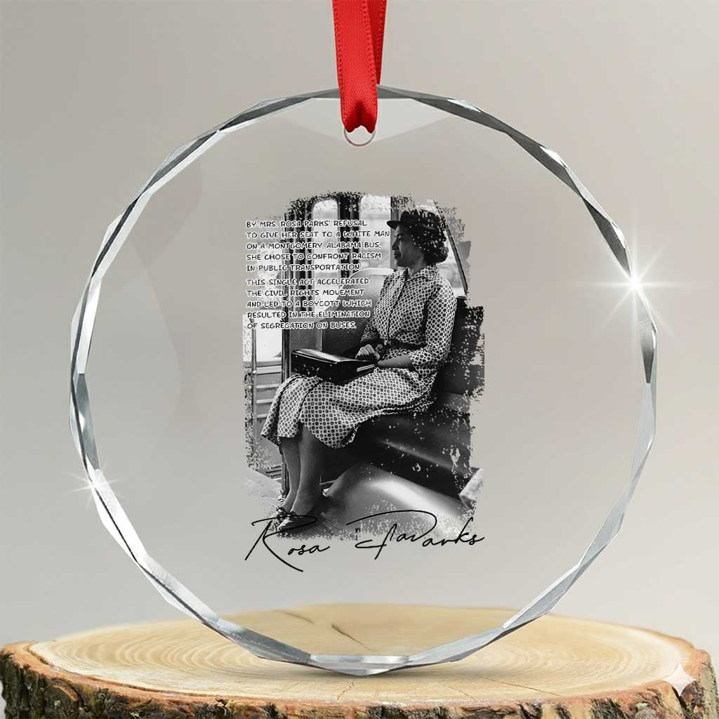 Rosa Parks Montgomery Bus Boycott Crystal Glass Ornament Civil Rights History