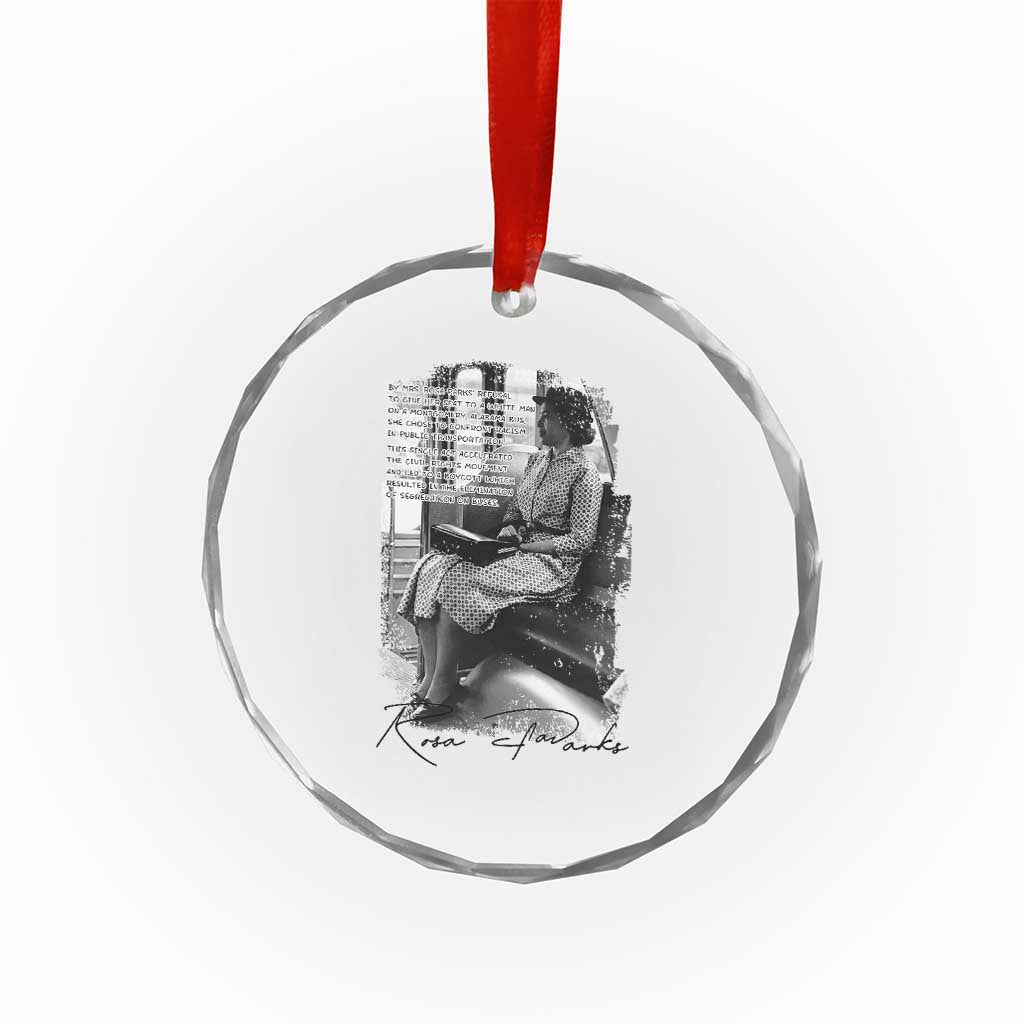 Rosa Parks Montgomery Bus Boycott Crystal Glass Ornament Civil Rights History