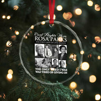 Rosa Parks Mother Of The Civil Rights Movement Crystal Glass Ornament Black History Salutes