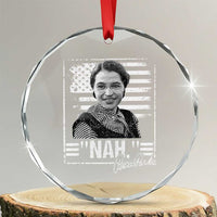 Rosa Parks Nah Quote Crystal Glass Ornament Black Movement Protest American Flag