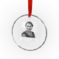 Rosa Parks Nah Quote Crystal Glass Ornament Black Movement Protest American Flag