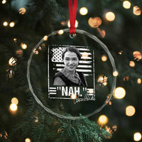 Rosa Parks Nah Quote Crystal Glass Ornament Black Movement Protest American Flag