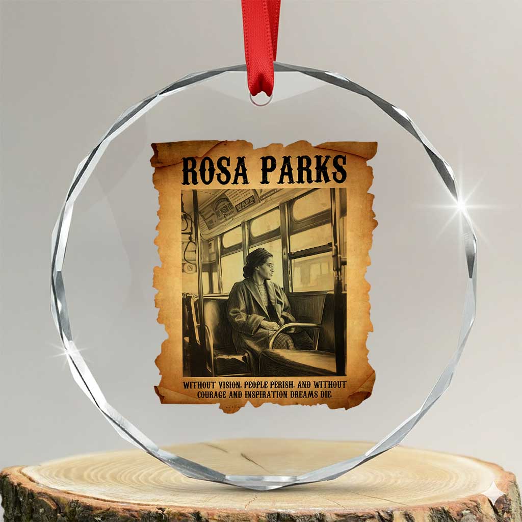 Rosa Parks Quote Crystal Glass Ornament Black Movement Protest - Wonder Print Shop