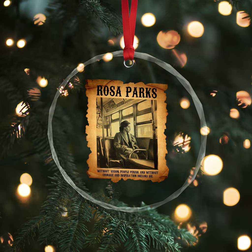 Rosa Parks Quote Crystal Glass Ornament Black Movement Protest - Wonder Print Shop