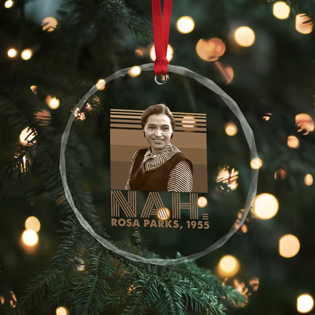 Rosa Parks Quote Crystal Glass Ornament Nah 1955 Melanin Black History Month
