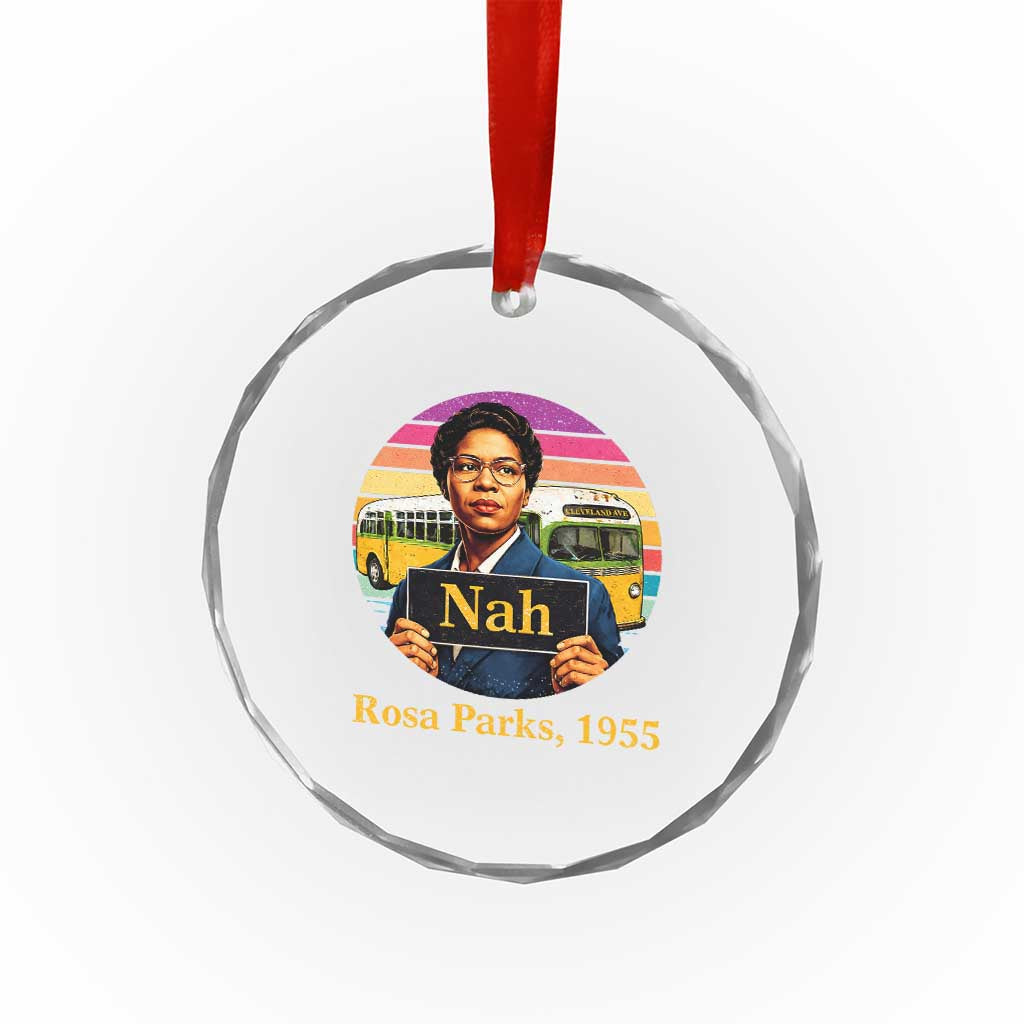 Rosa Parks Quote Crystal Glass Ornament The Only Tired I Was Was Tired Of Giving In