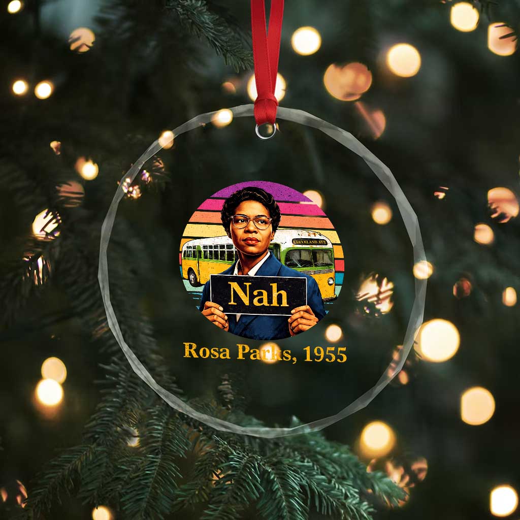 Rosa Parks Quote Crystal Glass Ornament The Only Tired I Was Was Tired Of Giving In
