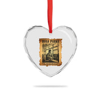 Rosa Parks Quote Heart Crystal Glass Ornament Black Movement Protest - Wonder Print Shop