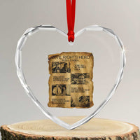 Rosa Parks Quote Heart Crystal Glass Ornament Civil Rights History Hero