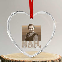 Rosa Parks Quote Heart Crystal Glass Ornament Nah 1955 Melanin Black History Month